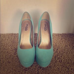 Teal Charlotte Russe platform high heels